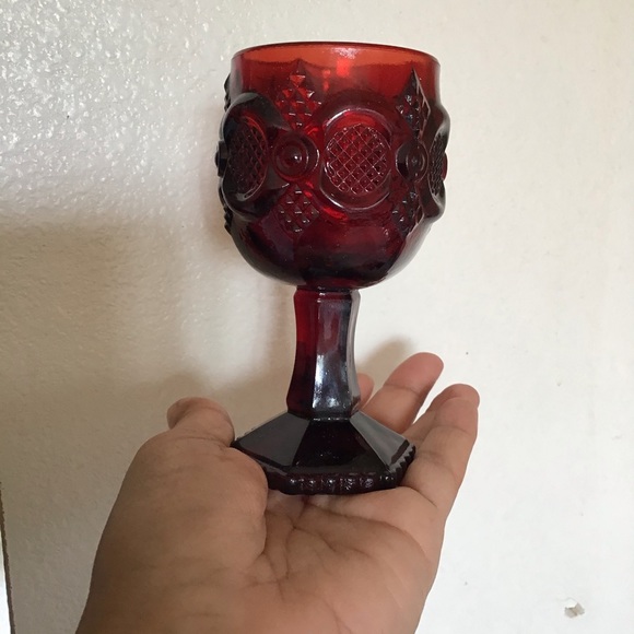 FINAL SALE NEW Vintage Avon Cape Cod Ruby Red Votive Goblet Candle Holder - Picture 2 of 4